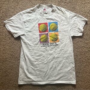 Vintage USTA Graphic T-Shirt Gray Medium 2006